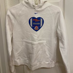 NIKE BOISE STATE BRONCOS FOOTBALL WHITE HOODIE